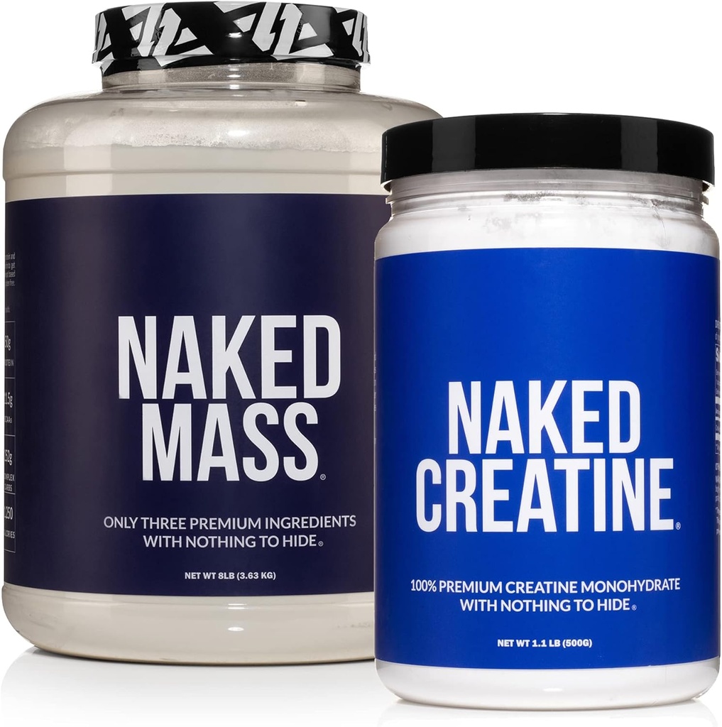 NAKED Muskelvekst Bundle: Unflavored Mass Creatine