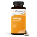 LifeSeasons Energi - Vitality Support - Energiforsterkning for fysisk og kognitiv styrke - Ingen Jitters - Øker utholdenhet - Inneholder grønn te og L-Theanine - 60 greve (pakke med 1)
