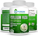Aeternum Psyllium Husk Caps USA laget - Premium Alt Naturlig Fiber Supplement - 240 Husk Powder Capsules 725 mg per servering, støtter Sunn Digestive System - Alt Naturlig 100% Oppløselig