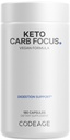 Kodeasje Keto Carb, Hvit Nyrebønne, Grønn Te & kanel Bark Supplement, Triple Action Keto Cheat Vegan piller, Ketogen, Lav carb Diett Sukker, 3 måneders forsyning, Ikke-GMO, Glutenfri, 180 kapsler