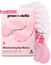 grace & stella Award Vinnende under øyemaske - Redusere mørke sirkler, Puffy Øye, Underøynevesker, Wrinkles - Gel Under Øyelapper - Gaver til mamma - Vegansk Cruelty-Free Selvpleie (Pink, 6 Par)
