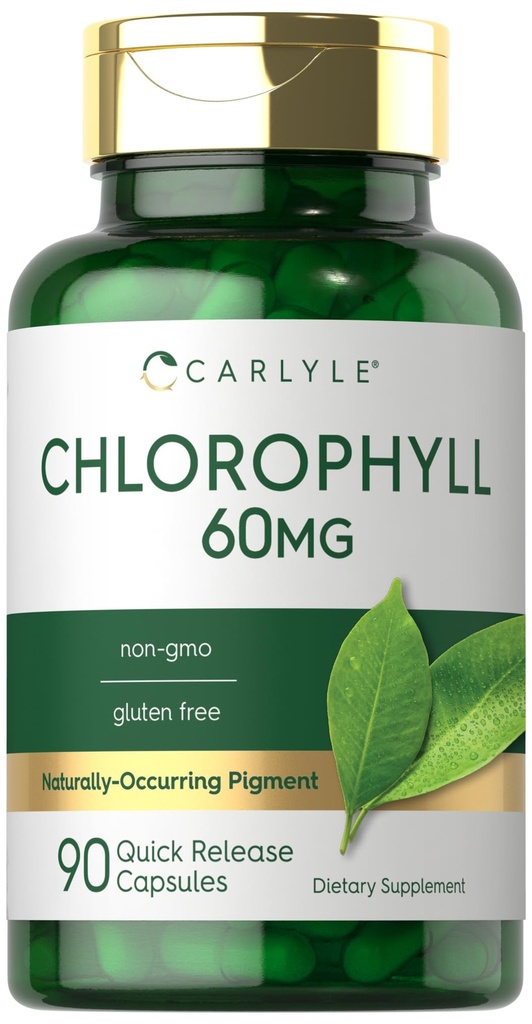 Carlyle klorofyll piller | 90 kapsler | naturlig forekommende gris | klorofyll konsentrat Supplement | Non-GMO, glutenfri kompleks