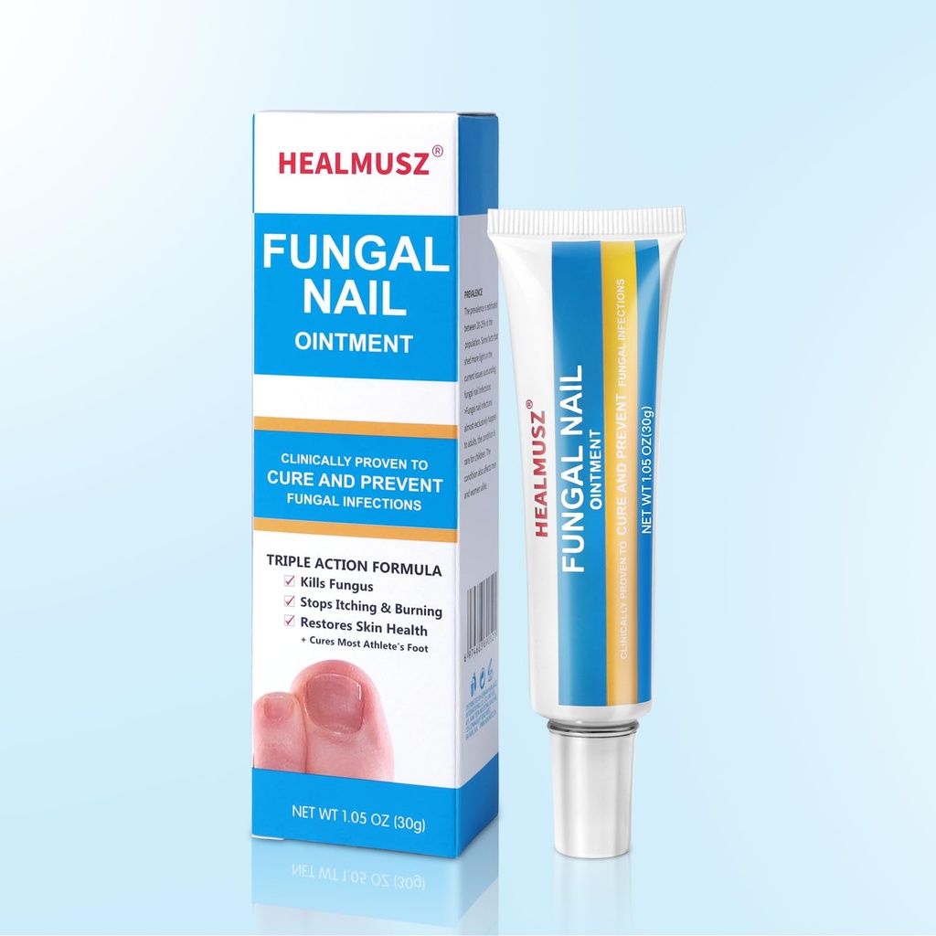 HEALMUSZ Toe Nail Fungus Ointment, Antifungal krem for tånegl Helse, Fot Fungus med Tolnaftate.