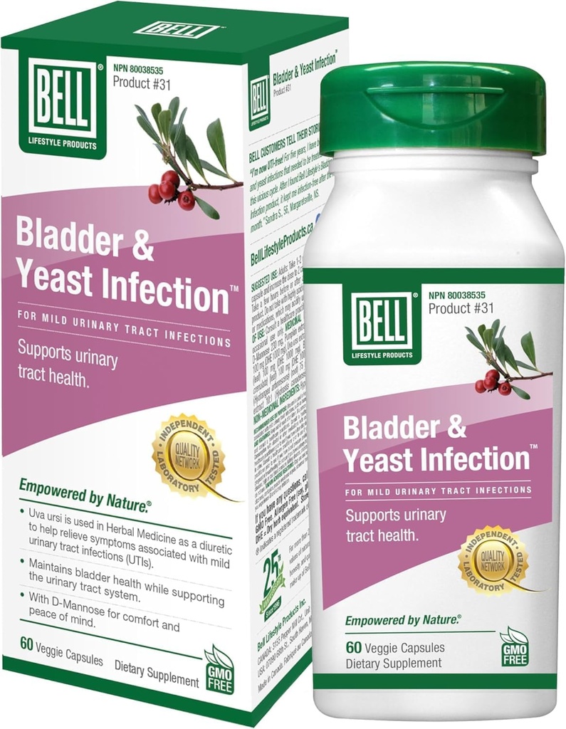 Bell Livsstil Produkter Bladder Helse & Yeast Balance ® 60 Kapsler
