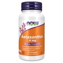 NÅ Supplementer, Astaxanthin 4 mg avledet fra ikke-GMO Hematococcus Pluvialis Microalgae og har naturlig forekommende Lutein, Canthaxanthin og Beta-Caroten, 90 Softgels
