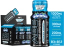 Alle Svart Alt Energi Shots | 12 Pack | 300mg Koffein | Blå Razz | Zero sukker | Energifokus Supplement | Nootropisk blanding for gym eller arbeid