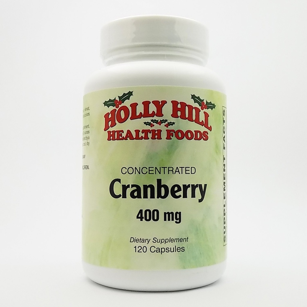 Holly Hill helse matvarer, Cran-Max konsentrert Cranberry 400 MG, 120 kapsler