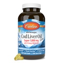 Carlson - Cod Liver Oil Gems, Super 1000 mg, 250 mg Omega-3s, 400 IE (10mg) vitamin D3, Wild Caught Norsk Arctic Cod Liver Oil, Nordic Fish Oil Capsules, 250 Softgels
