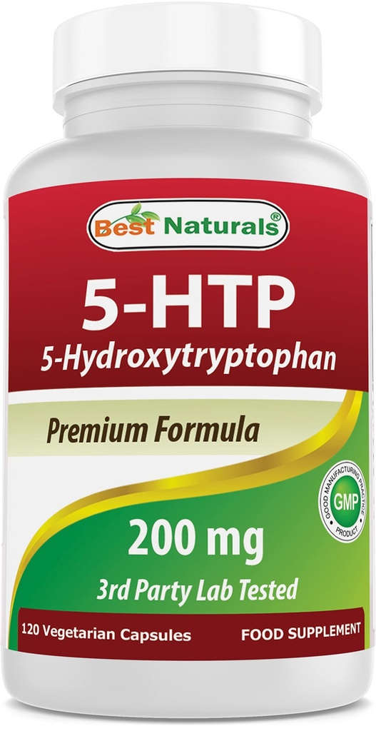 Beste Naturals 5-HTP 200 mg 120 Vegetariske kapsler