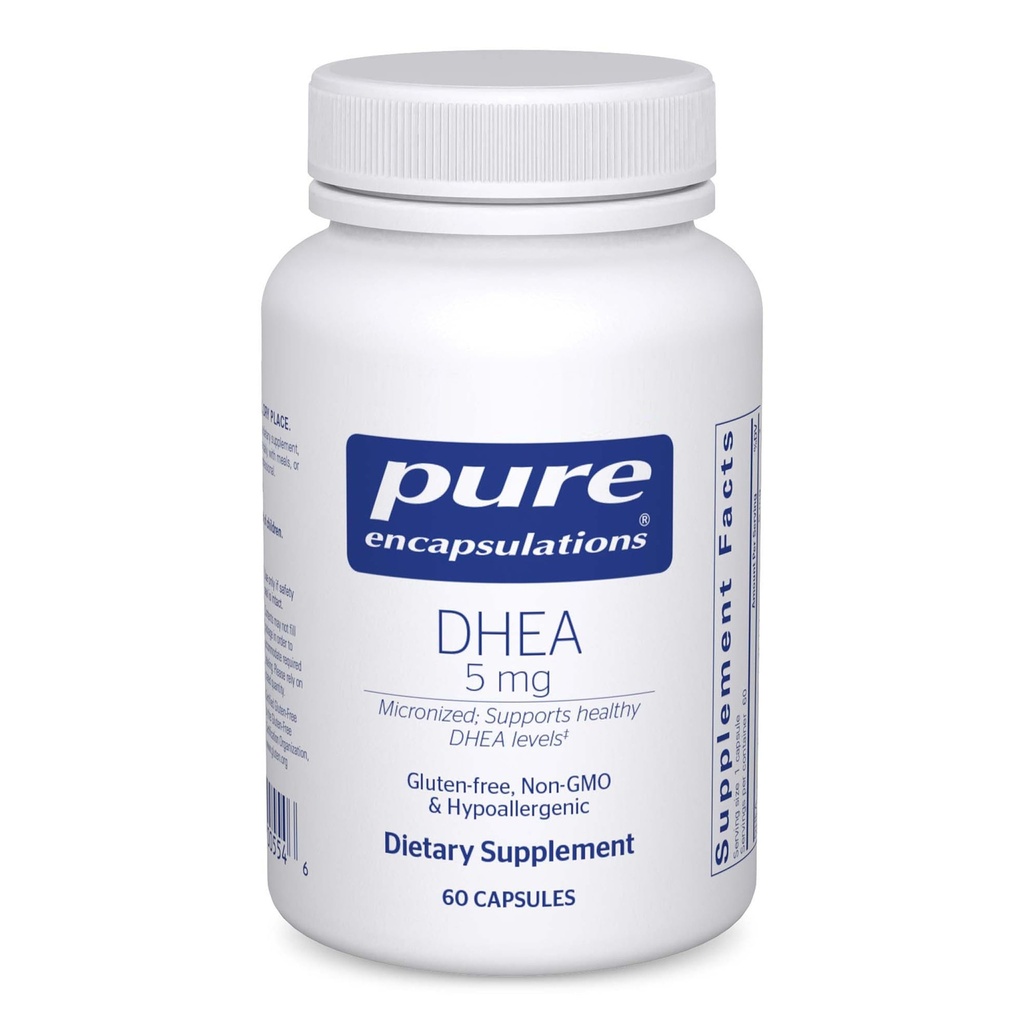 Rene innkapslinger DHEA 5 mg - immunstøtte og hormoner Balanse* - Mikronisert DHEA - Glutenfri & Vegan - 60 kapsler