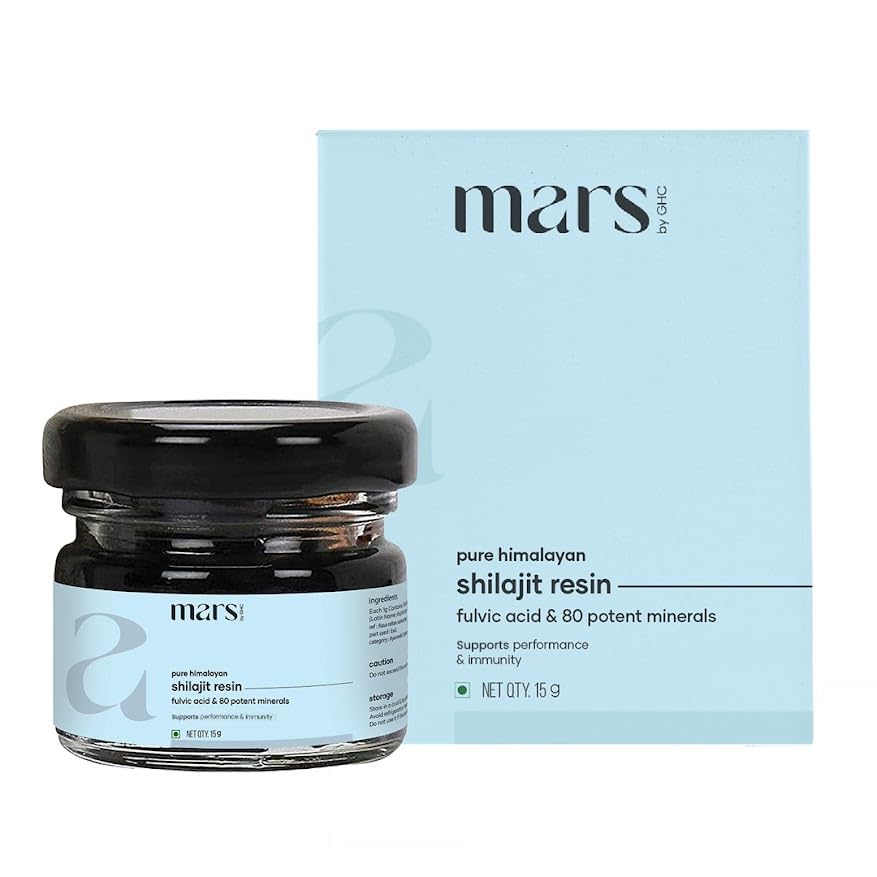 Mars Himalayan Organic Shilajit Resin 中 Naturlig Resin Kilde: Himalaya | Støtter Vitalitet, Energi og total velvære | 15g | Pakke med 1