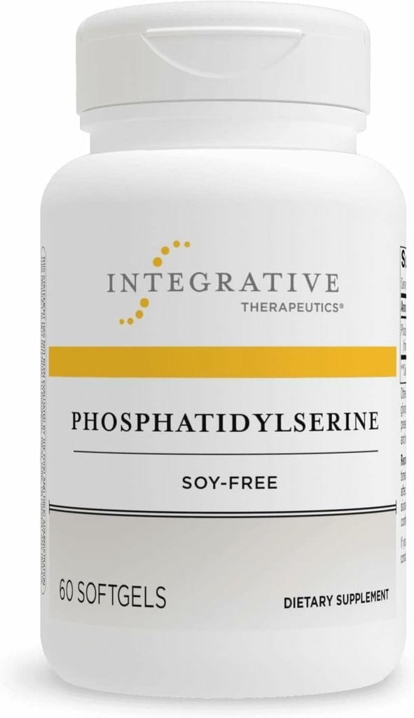 Integrativ terapi Fosfatidyderin - Brain Funktion Support Supplement * - Støtter sunn stressrespons* - Glutenfri, soya-fri og myk-fri - 60 Softgels (60 Services)