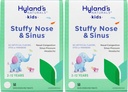 Hyland's Naturals Kids Stuffy Nese og Sinus tabletter, kald og allergi medisin for barn i alderen 2 og opp, hodepine relief og nasal decongestant, rask oppløsende tabletter, 50 teller (pakke med 2)