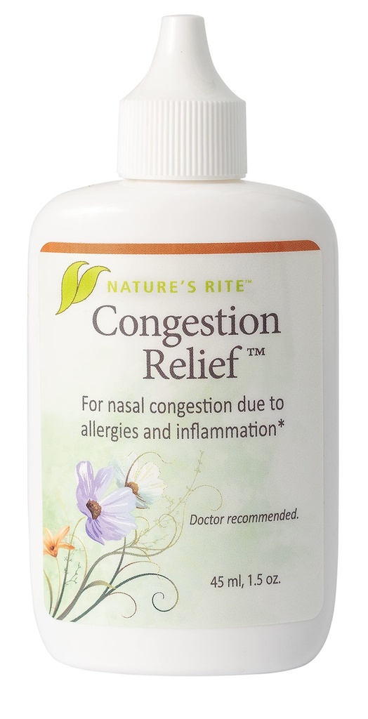 Naturens Rite Nasal Spray Decongestant, Congestion Relief, 1,5 oz. (45 ml), Bærbar, All Natural Sinus Nese Spray, Ikke-Additiv Sinus Relief for Allergi og forurensning Irritasjon