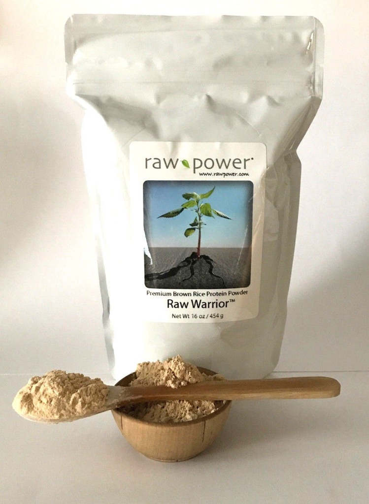 Raw Power Raw Warrior Brown Rice Protein pulver, (16 oz, Premium)