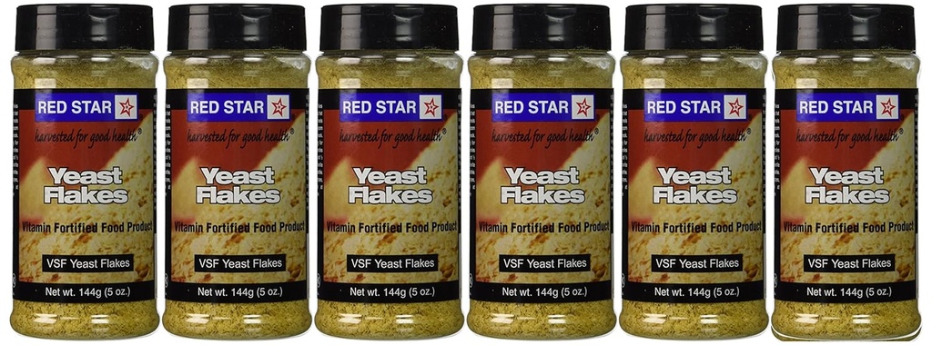 Rød stjerne næringsrik yeast - VSF Mini Flake - 5 oz hver (pakke på 6)