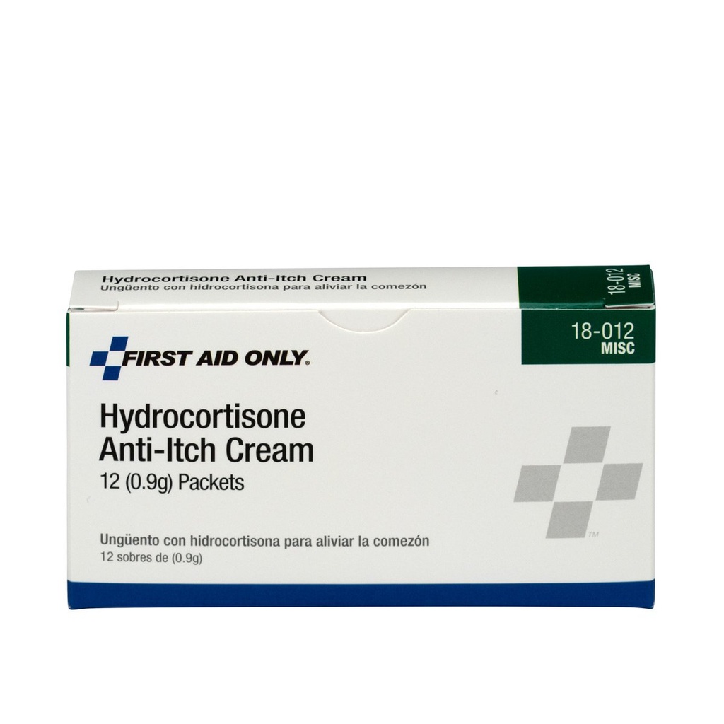 Førstehjelp bare 18-012 Hydrokortison cream pakker, 12 greve