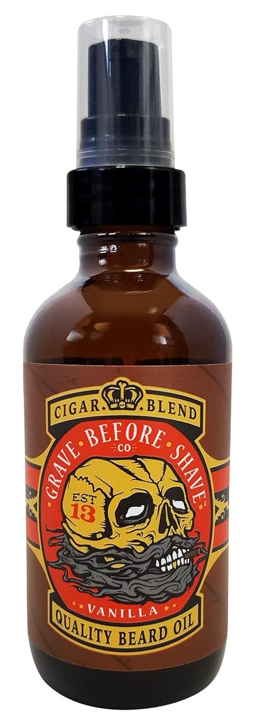 Grav før Shave Beard Oil (Cigar Blend) 4 oz. Flaske
