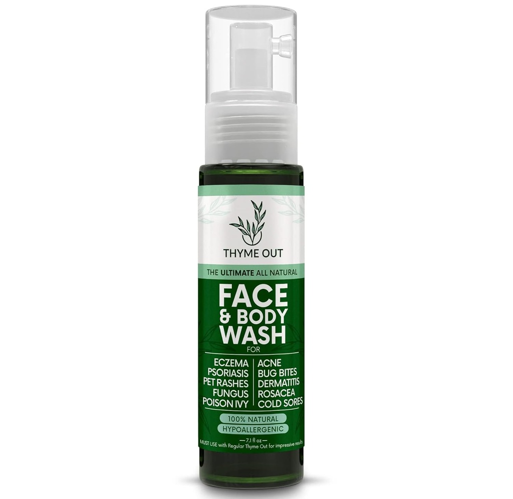 Alle naturlige ansikts- og kroppsvask for eksem, psoriasis, kjæledyr Rashes, Poison Ivy, Acne, Bug Bites, Dermatitis, Rosacea & Cold Sores - Soothes Itching, og irritasjon (7,1 oz)