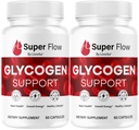 (2 pakke) Super Flow Glycogen - SuperFlow Glycogen støttekapsler, Super Flow, Glycogen støtte Super Flow, Offisiell supperFlow Glycogen støtte, Super Flow Glyco Optimizer, 60 Kapsler i 2 måneder