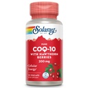 SOLARAY ren coQ-10 200 mg | Sunn hjertefunksjon & Cellular Energy Support | Forbedret med urteblanding | 30 VegCaps