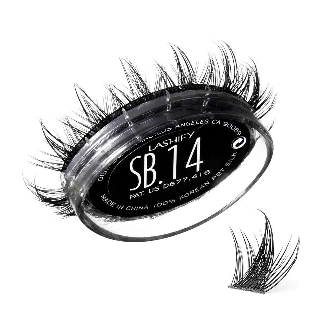 Lashify Star Burst 14mm Gossamer DIY Eyelash utvidelser fylle, den ultimate multi-length flerlags Lash, svart, lett falske lasjer