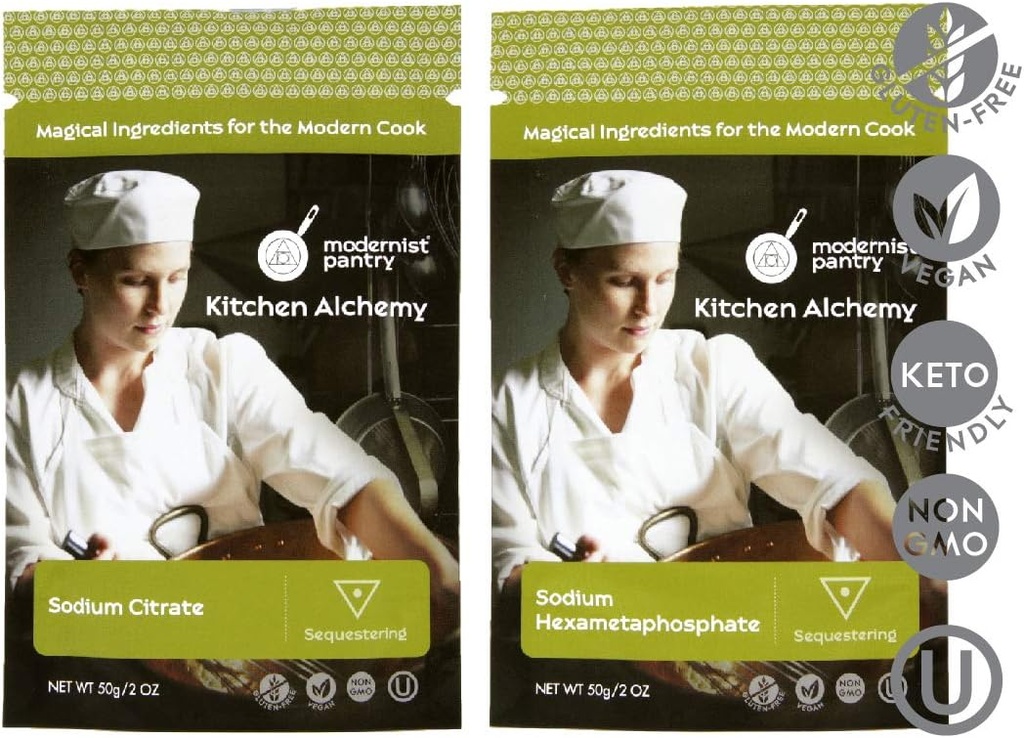 Natriumcitrat + natriumheksametafosfat Verdipakke ⊘ Ikke-GMO Vegan OU Kosher Certifisert - 100g/4oz