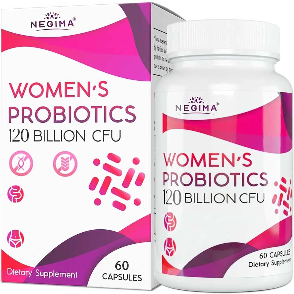Negima Menopause kosttilskudd for kvinner, 120 milliarder CFU probiotika for kvinner, 13-i-1 urter og botaniske kompleks, for menopause - 60 Caps