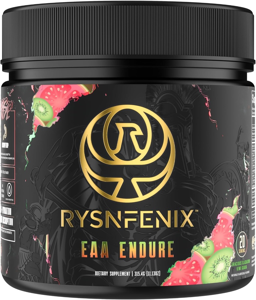 EAA Endure - 11g EAA + BCAA med Astragin & Black Pepper ekstrakt for forbedret aminosyreabsorpsjon og akvarieelektrolytter for Hydration ® 25 Serveringer (Kiwi Guava)
