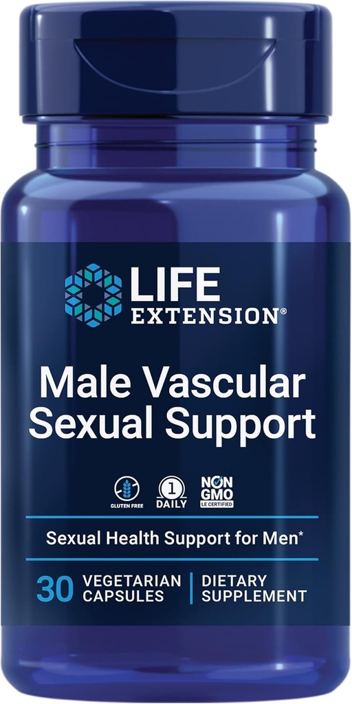 Livsforlengelse Mannlig vaskulær seksuell støtte, svart ginger, kaempferia parviflora, mannlig seksuell helse, seksuell funksjon, glutenfri, ikke-GMO, 1-daglig, 30 vegetariske kapsler