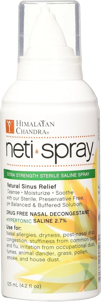 Himalayan Chandra Hypertonisk Voksen Neti Spray, 4.2 Ounce