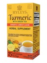 Hyleys Ginger Turmeric Te Lemon Flavor - 25 Teposer (12 Pakke - 300 Teposer Totalt) - Velvære Herbal Supplement Grønn Te