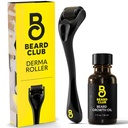 The Beard Club Derma Roller & Beard vekstolje for ansikt, kropp og Scalp Microneedling Roller for menn og kvinner med 540 Titan Microneedles - Beard Roller for hår og skjegg