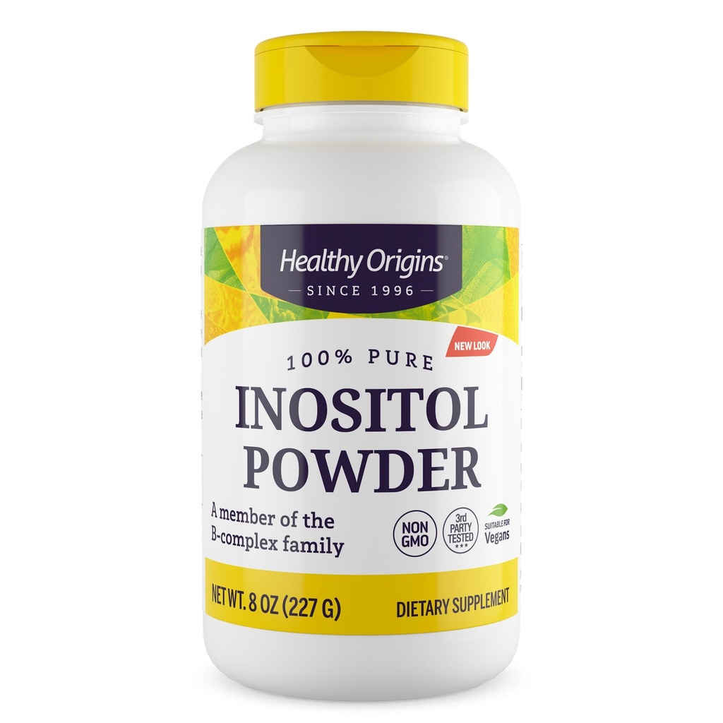 Sunn opprinnelse Inositol pulver, 227 g - for hud, hår og negl helse - vitamin B8 pulver Supplement - Del av B kompleks familie - Vegan, ikke-GMO & Glutenfri supplement - 8 Oz