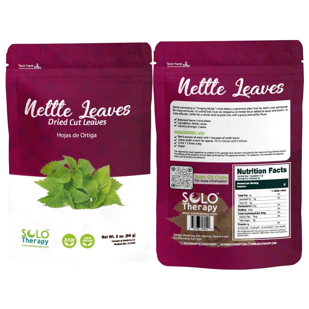 Nettle Leaf c/s 2 ounces, Nettle Leaf Te, Forseglbar pose, Sting Leaf, Nettle Leaf Herb