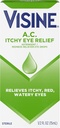 Visine A.C. kløende øye lindring øyedråper med sink sulfat & Tetrahydrozolin HCl, Eye Drop behandling med rødhet Reliever & Astringent for kløe, rød, vannig og irritert øyne, 0,5 fl oz