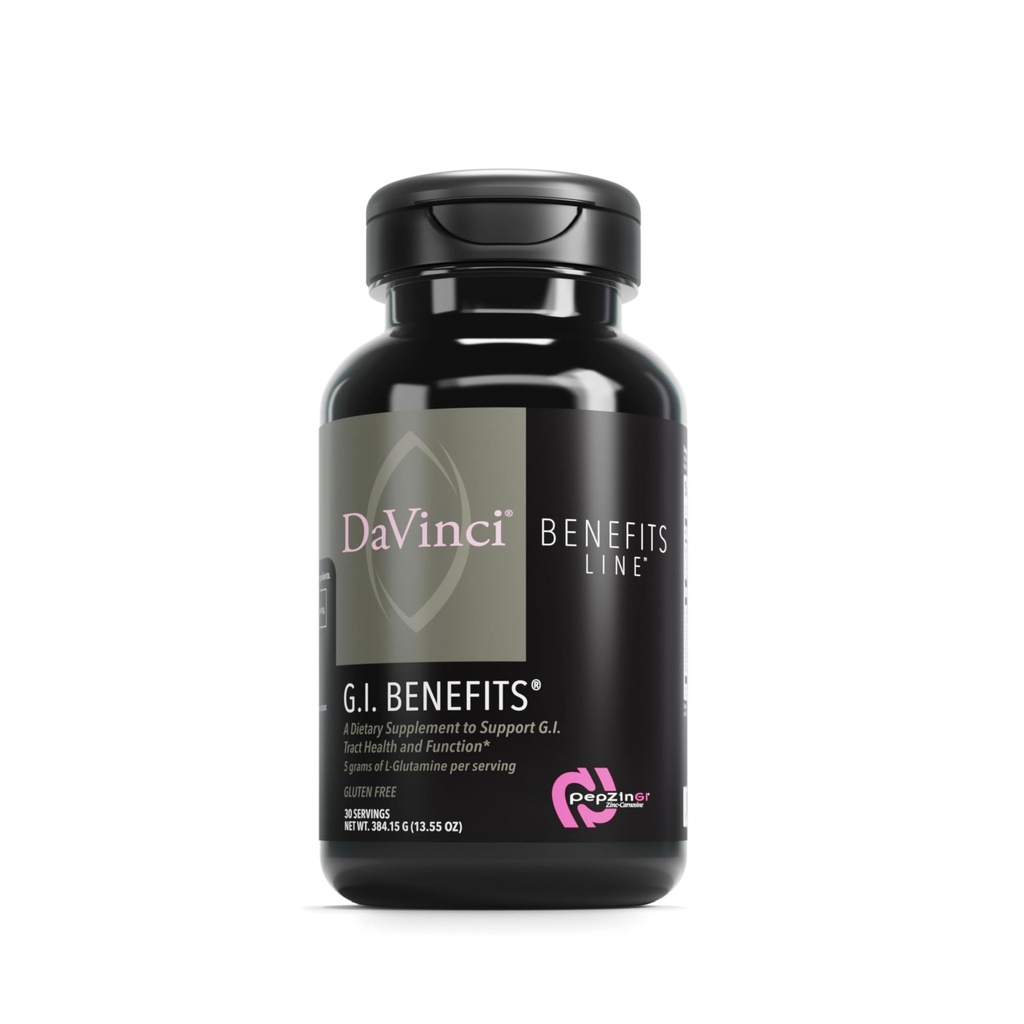 DAVINCI Labs GI fordeler - Digestive helse Supplement pulver med sink og L-Glutamine * - Støtte immunsystem og sunn digestion* - Gut helse supplement for menn og kvinner - 30 Serveringer (384,15 g)