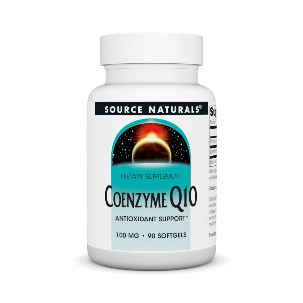 Kilde Naturals Coenzym Q10 Antioksidant Støtte 100 mg for hjerte, hjerne, immunitet og lever støtte* - 90 Softgels