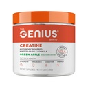 Genius Mikronisert Kreatin Monohydrat pulver, Post Trening Supplement, Grønn Apple - 100% naturlig flavored & søtet - støtter muskelbygging, cellulær energi og kognitiv funksjon - 195g