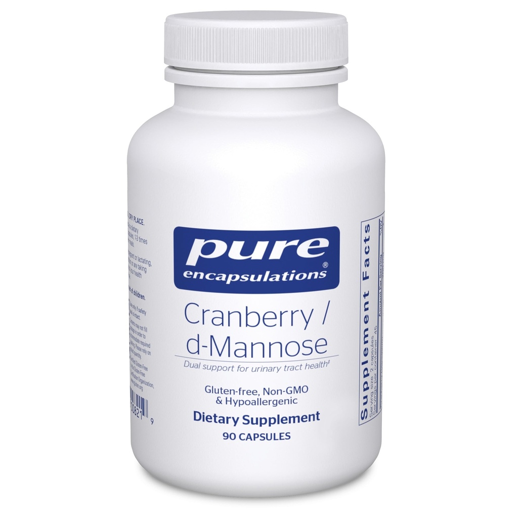 Rene innkapslinger Cranberry D-Mannose - Støtter Urin Tract Health * - med Cranberry Fruit Solids - Vegan & Ikke-GMO Diett Supplement - 90 Kapsler