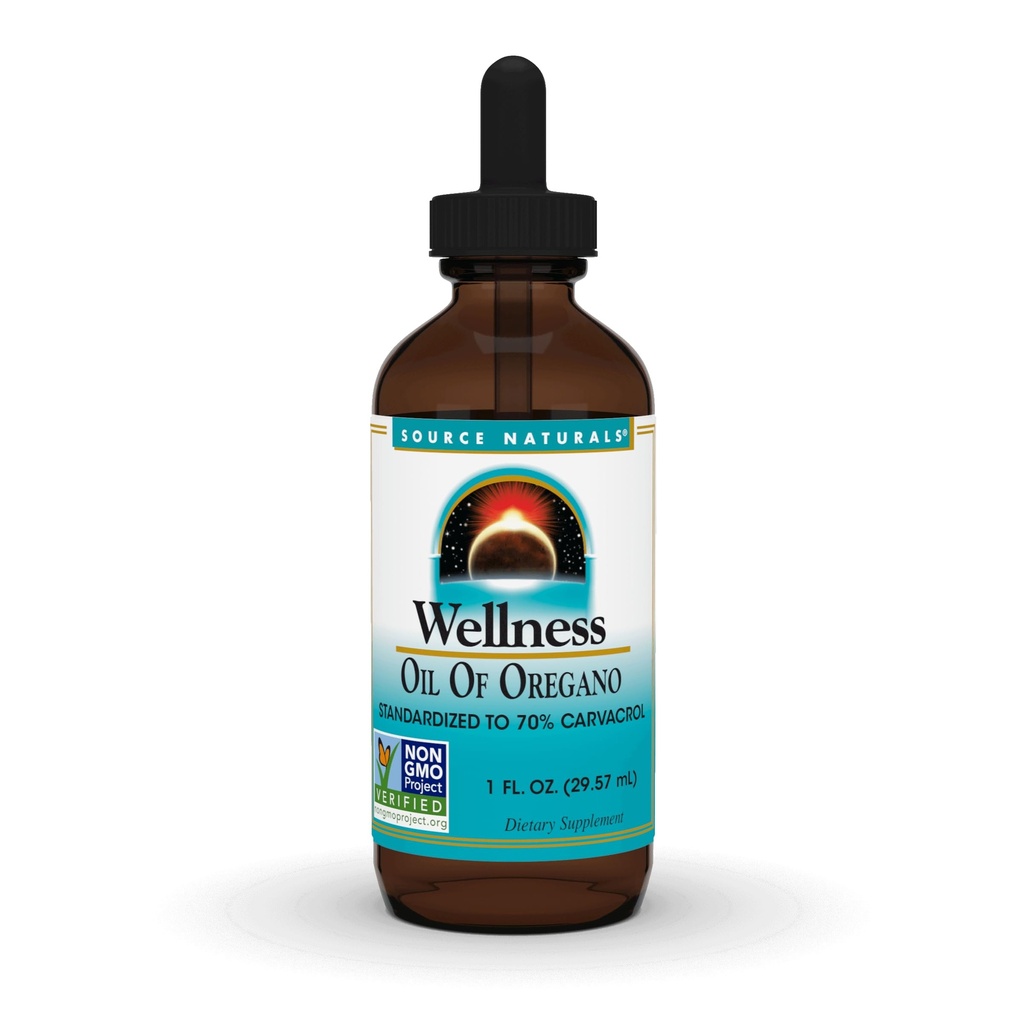 Source Naturals Wellness Oil of Oregano, standardisert til 70% Carvacrol* - 1 Fluid oz