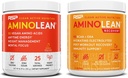 RSP NUTRITION Vegansk AminoLean Pre Workout Energi (Mango 25 Services) med AminoLean Recovery Post Trening Boost (Blod Orange 30 Services)