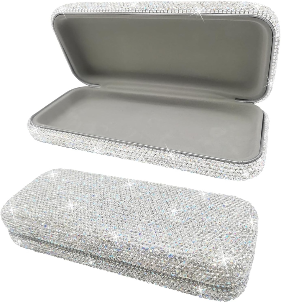 Bling solbriller tilfelle,Shiny Diamond solbriller harde tilfelle søte briller saken,Rhinestone brille saken for kvinner
