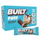 Bygget Bar, Puff Protein Bars, Kokos Puff, 17g Protein Snacks, On-The-Go Bars, Bare 140 kalorier, 6g Sukker, kollagen, Glutenfri, 12 greve