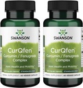 Swanson Controlled release Curqfen Curcumin/Fenugreek Complex 60 Veg Kapsler (2 pakke)