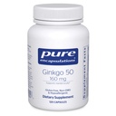 Rene innkapslinger Ginkgo 50 160 mg Ginkgo Biloba Supplement for å støtte oksygen, blodsirkulasjon og milde minneproblemer forbundet med aldring* 120 kapsler