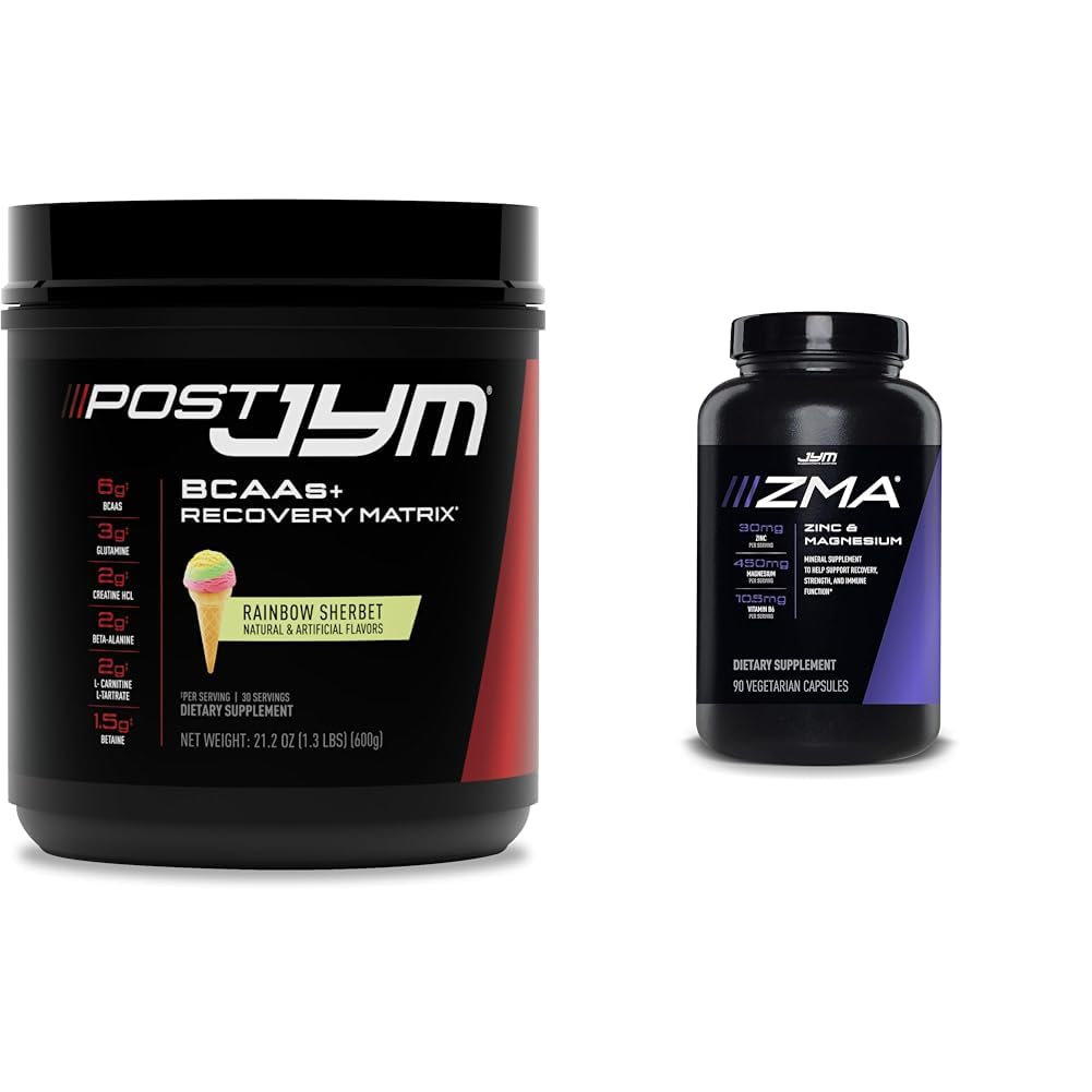 JYM Supplement Science Post-Workout Recovery Drink med ZMA kapsler, 30 serveringer