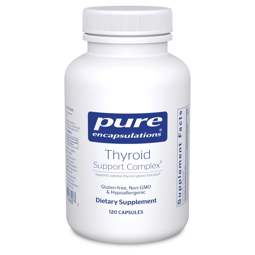 Rene kapslinger Thyroid Support Complex - Støtter Thyroid Helse* - Antioksidant Infusjon - med Ashwagandha & Iodin - Ikke-GMO & Vegetarisk - 120 Kapsler