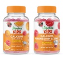 Livbart kalsium med vitamin D Kids + kalsium Magnesium & sink Kids, gummier Bundle - Great Tasting, vitamin Supplement, Glutenfri, GMO Gratis, Chewable Gummy