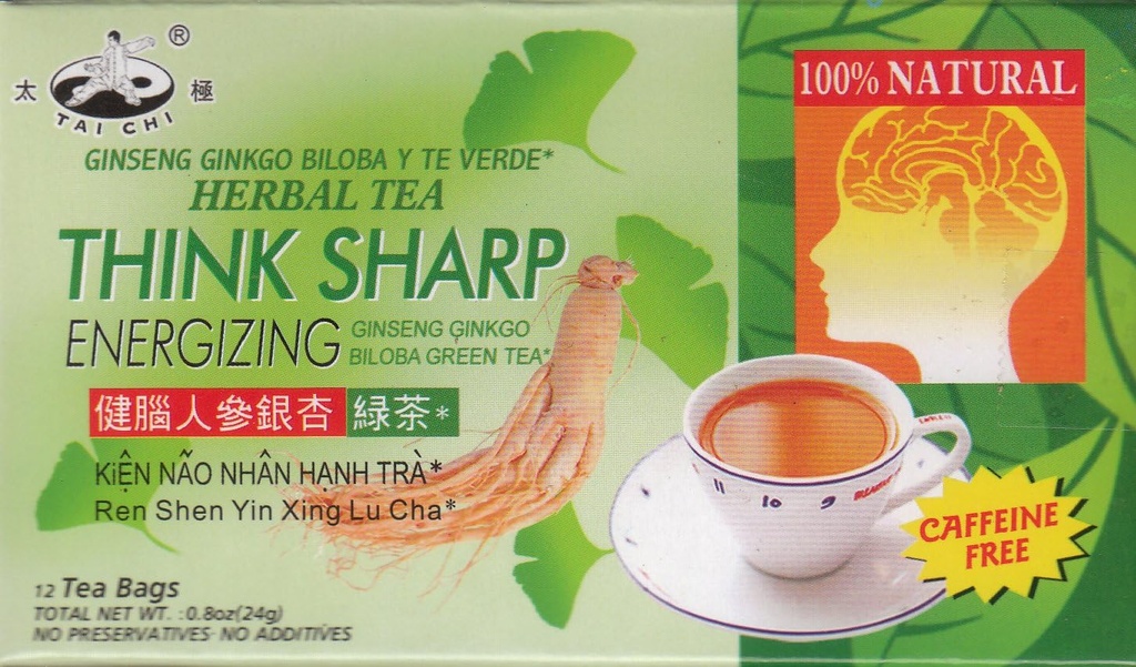 Tai Chi Tenk Sharp Energizing Tea (Ginseng Ginkgo Biloba) 12 poser